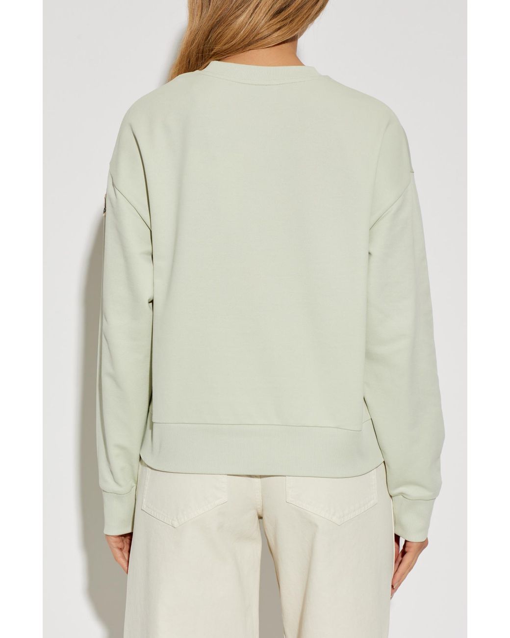 Moncler White Sweatshirt With Logo