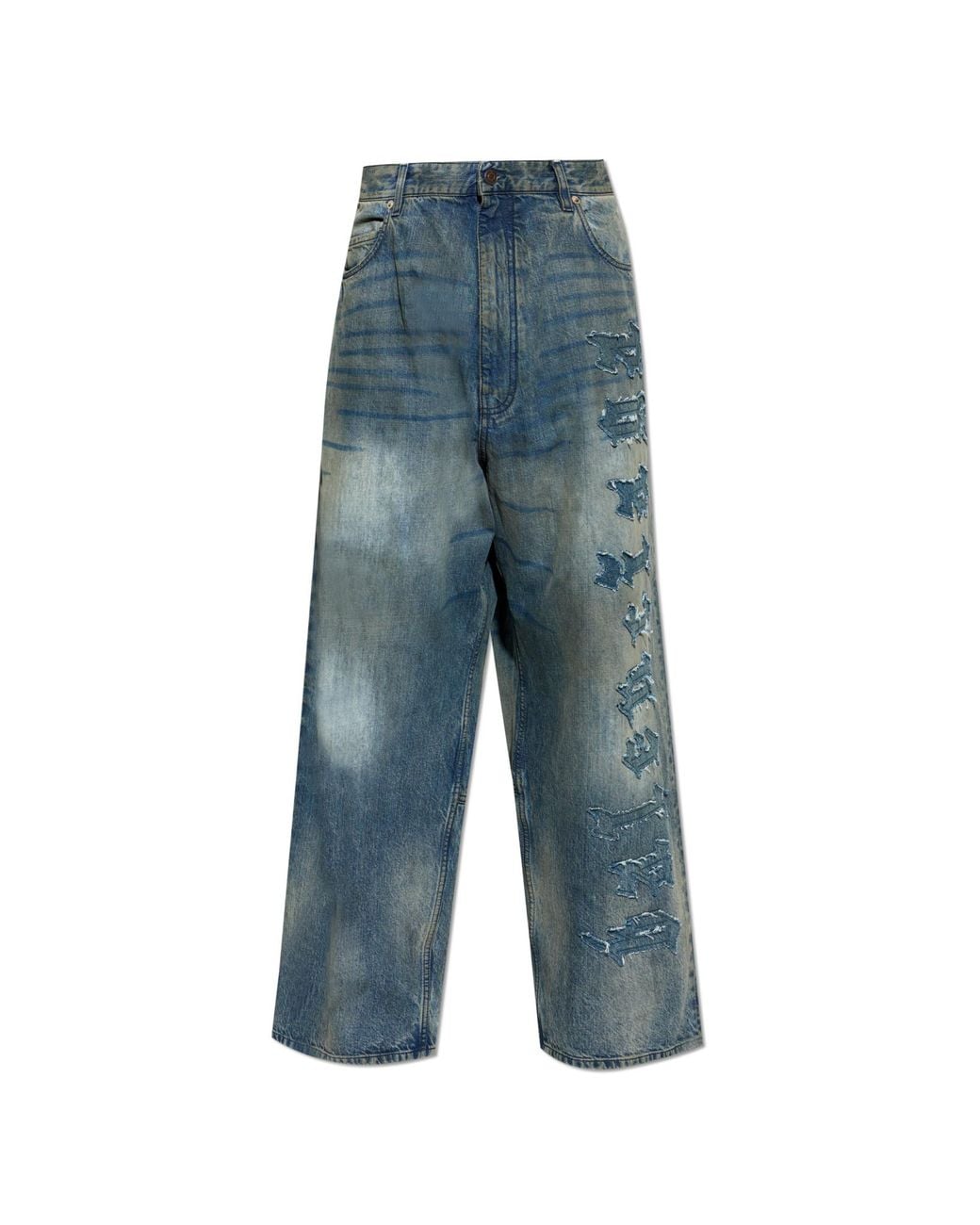Balenciaga Blue Jeans With A 'Vintage' Effect for men
