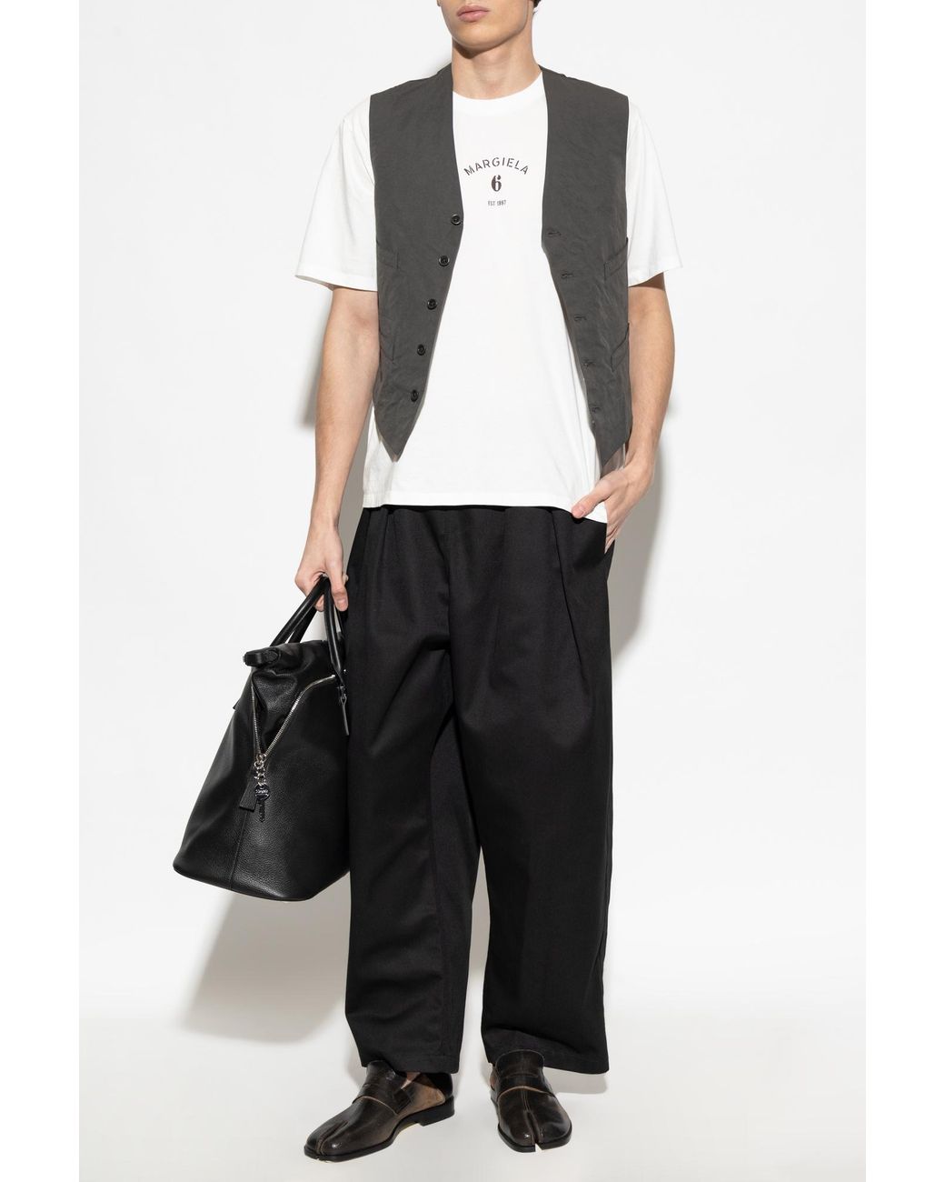Maison Margiela Gray Vest With Pockets for men