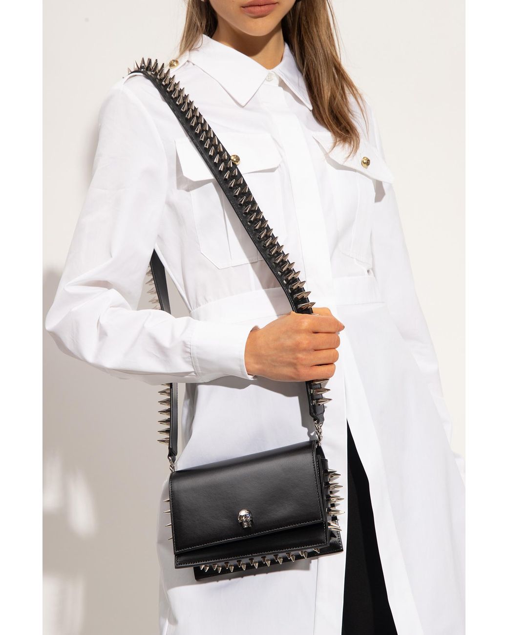 ショルダーバッグ・ポシェット alexander mcqueen 'Skull' small crossbody bag Alexander McQueen Skull Small tweed crossbody bag Alexander