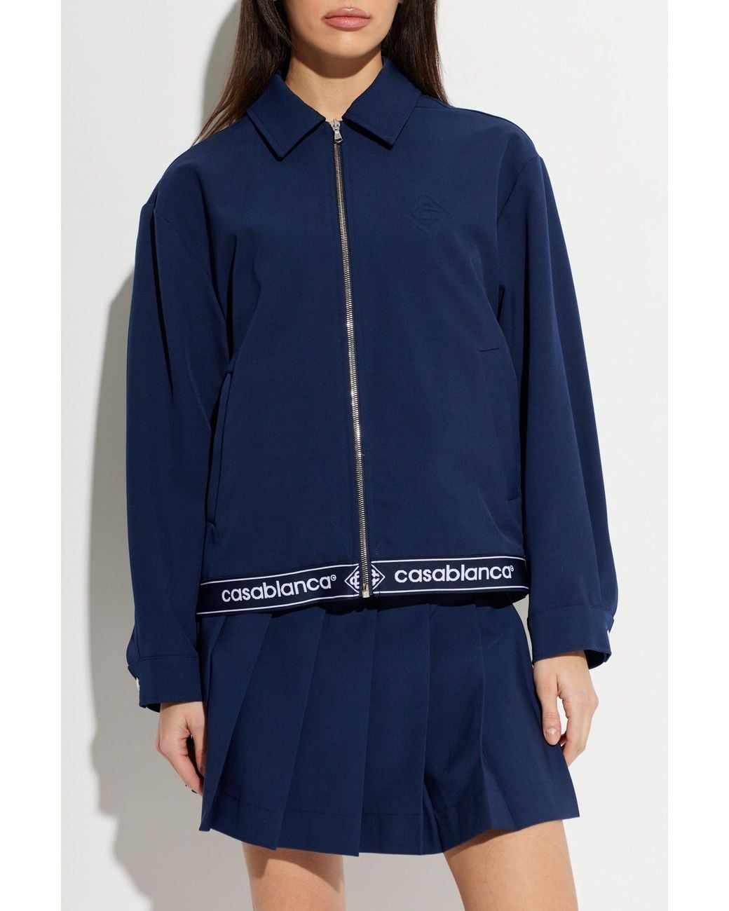Casablanca Blue Jacket With Logo