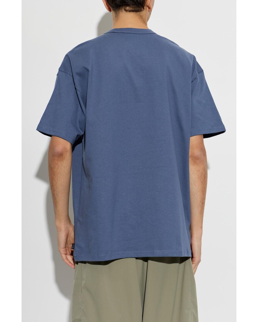 Nike Blue Embroidered Logo T-Shirt for men