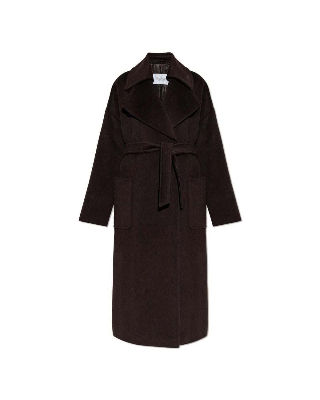 Max Mara Black Wool Coat 'Panda'