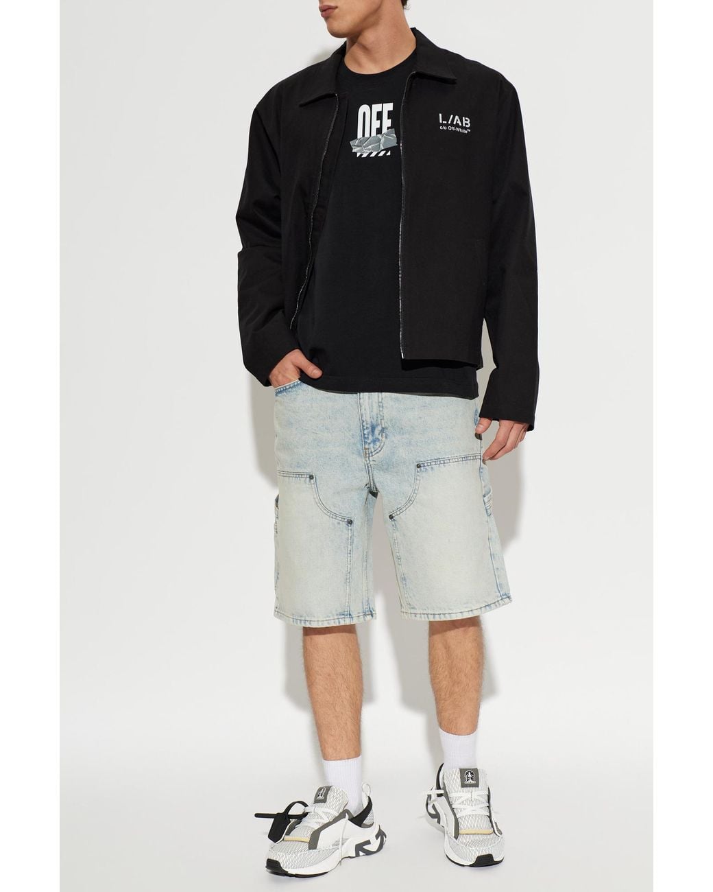 LAB C.O. OFF WHITE Black Long-Sleeved T-Shirt for men