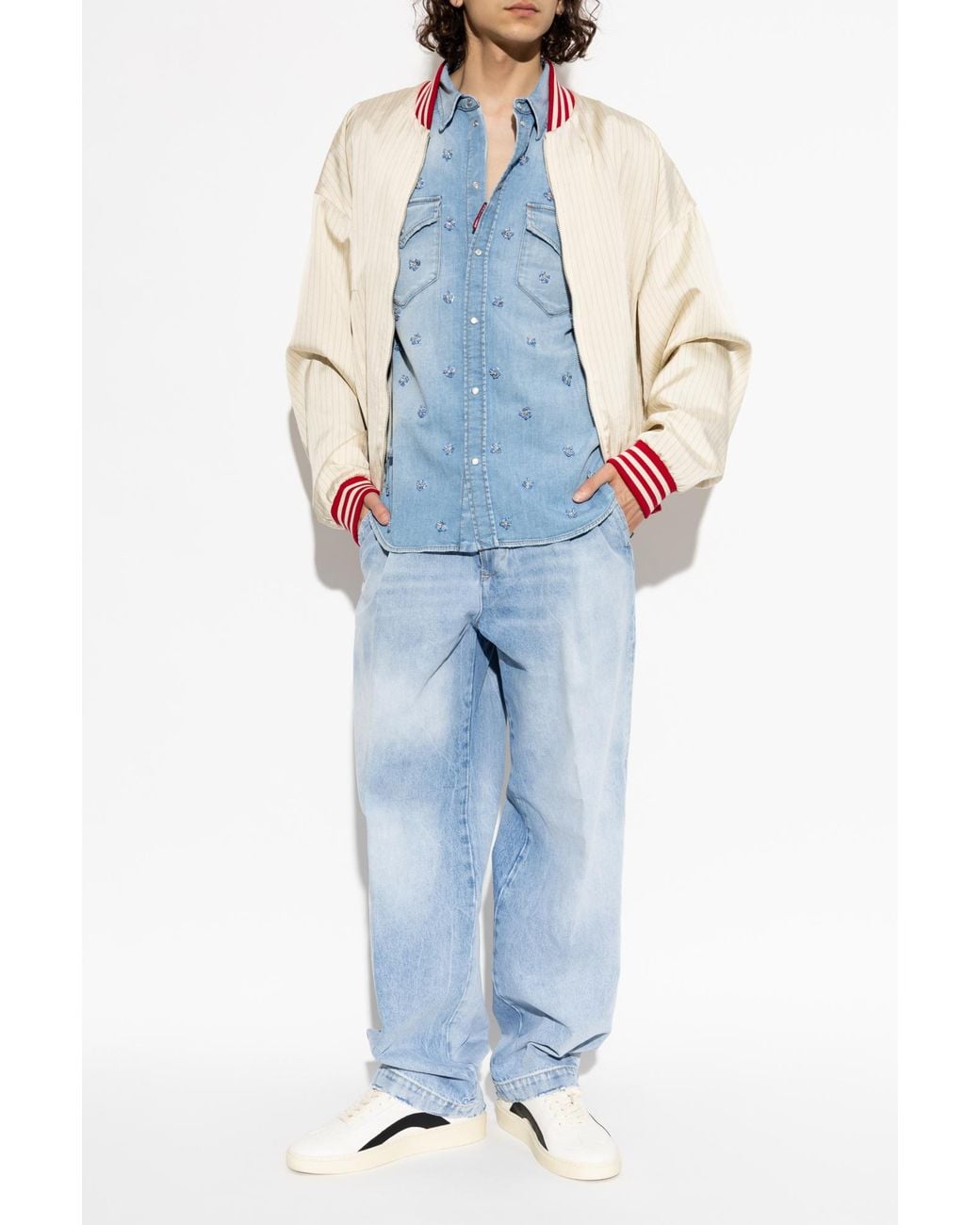 DSquared² Blue Wide-Leg Jeans for men