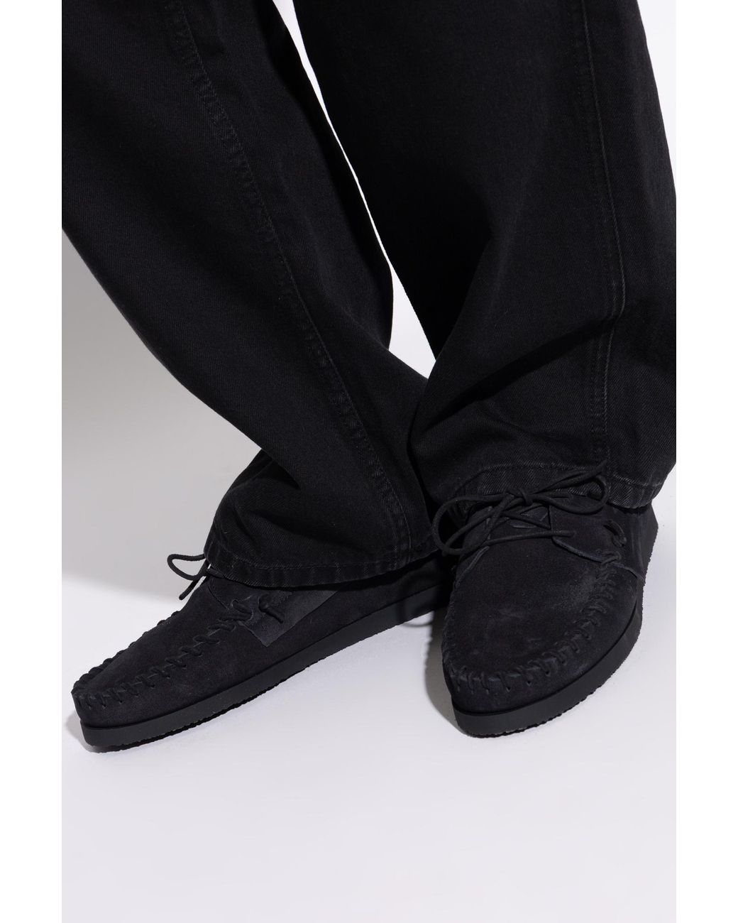 Isabel Marant Black "Fenlis" Suede Shoes for men