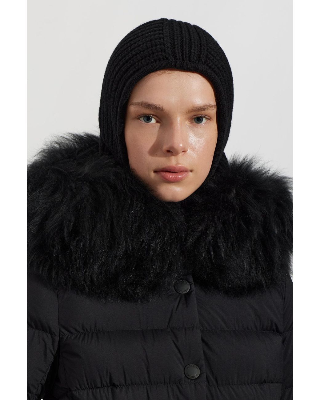 Moncler Black Wool Balaclava