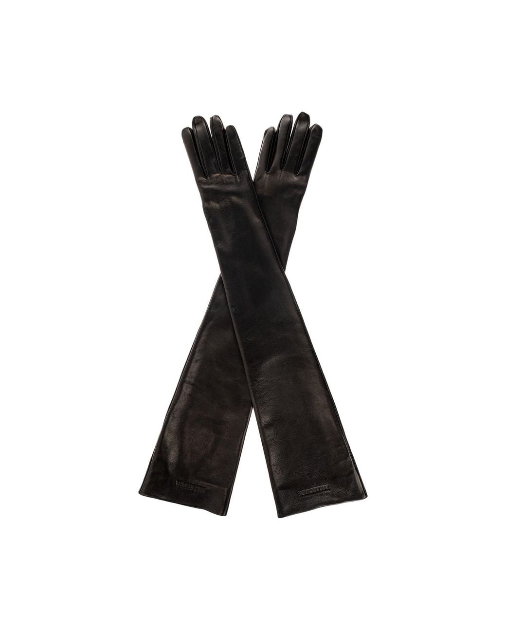 Balenciaga Black Leather Gloves