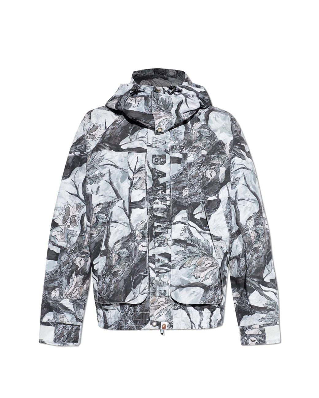A Bathing Ape White Jacket With A Detachable Hood for men