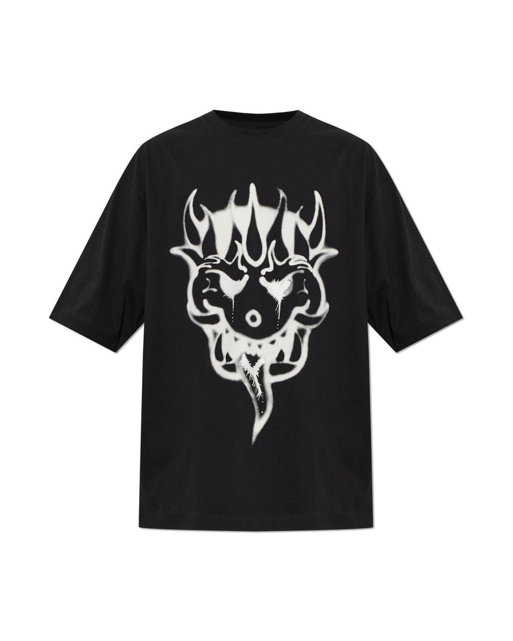 Y-3 Black T-Shirt With Print for men