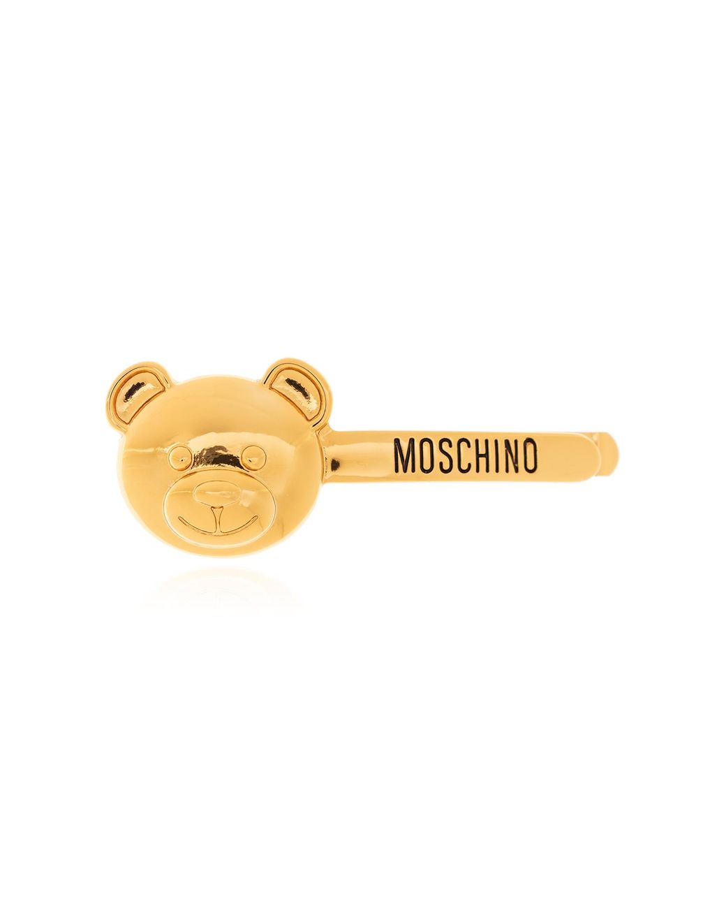 Moschino Hair Clip With Logo, in Metallic