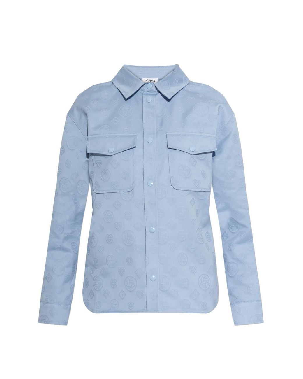 Casablanca Blue Shirt With Monogram
