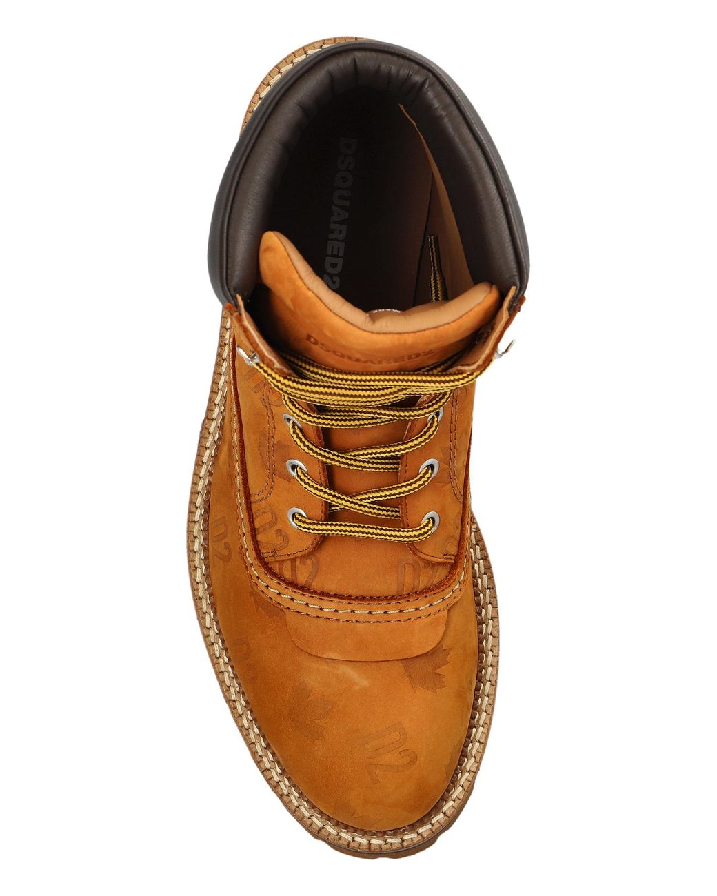 DSquared² Brown Leather Shoes "D2 Monogram" for men