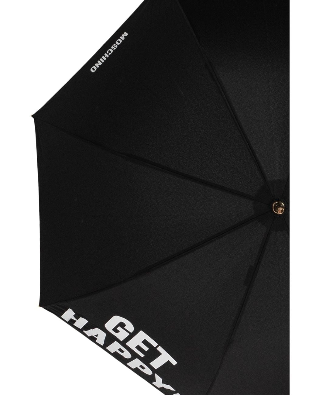 Moschino Black Patterned Umbrella