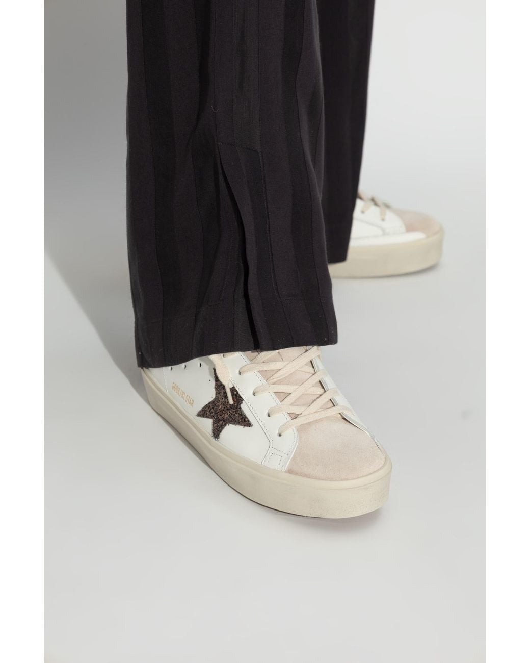 Golden Goose Deluxe Brand White Sneakers Hi Star Classic