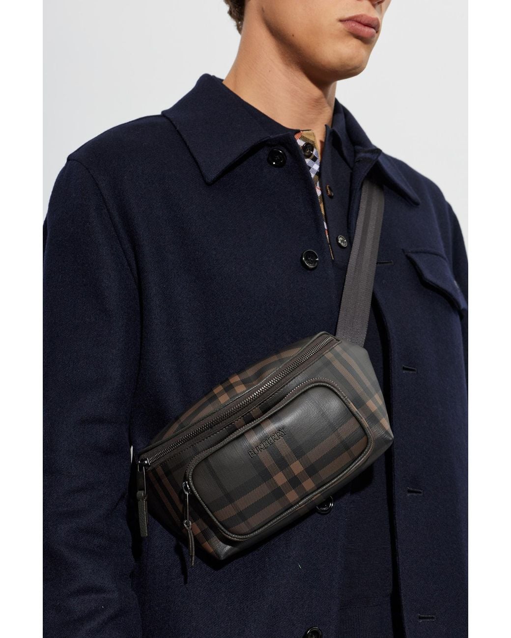 Burberry Black Belt Bag With Logo for men