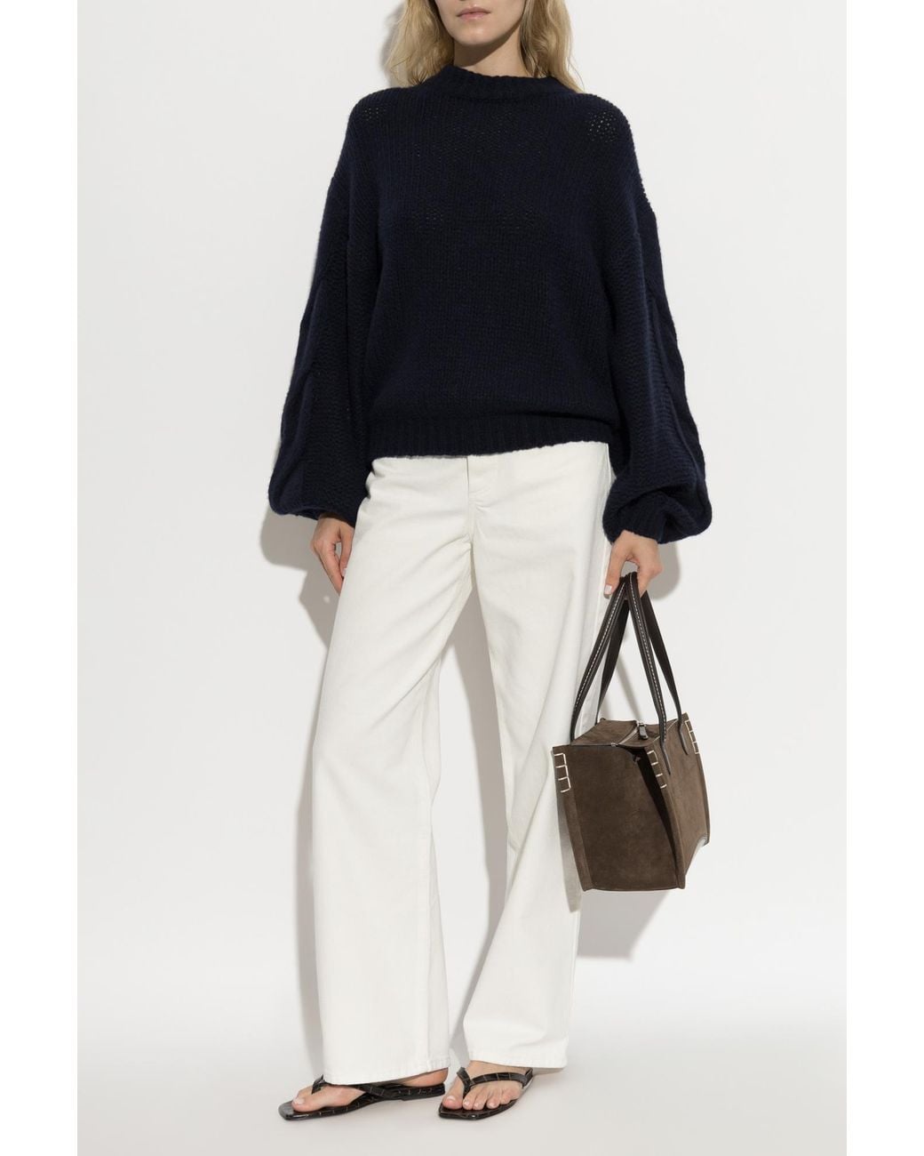 Lisa Yang Blue Cashmere Sweater 'Runi'