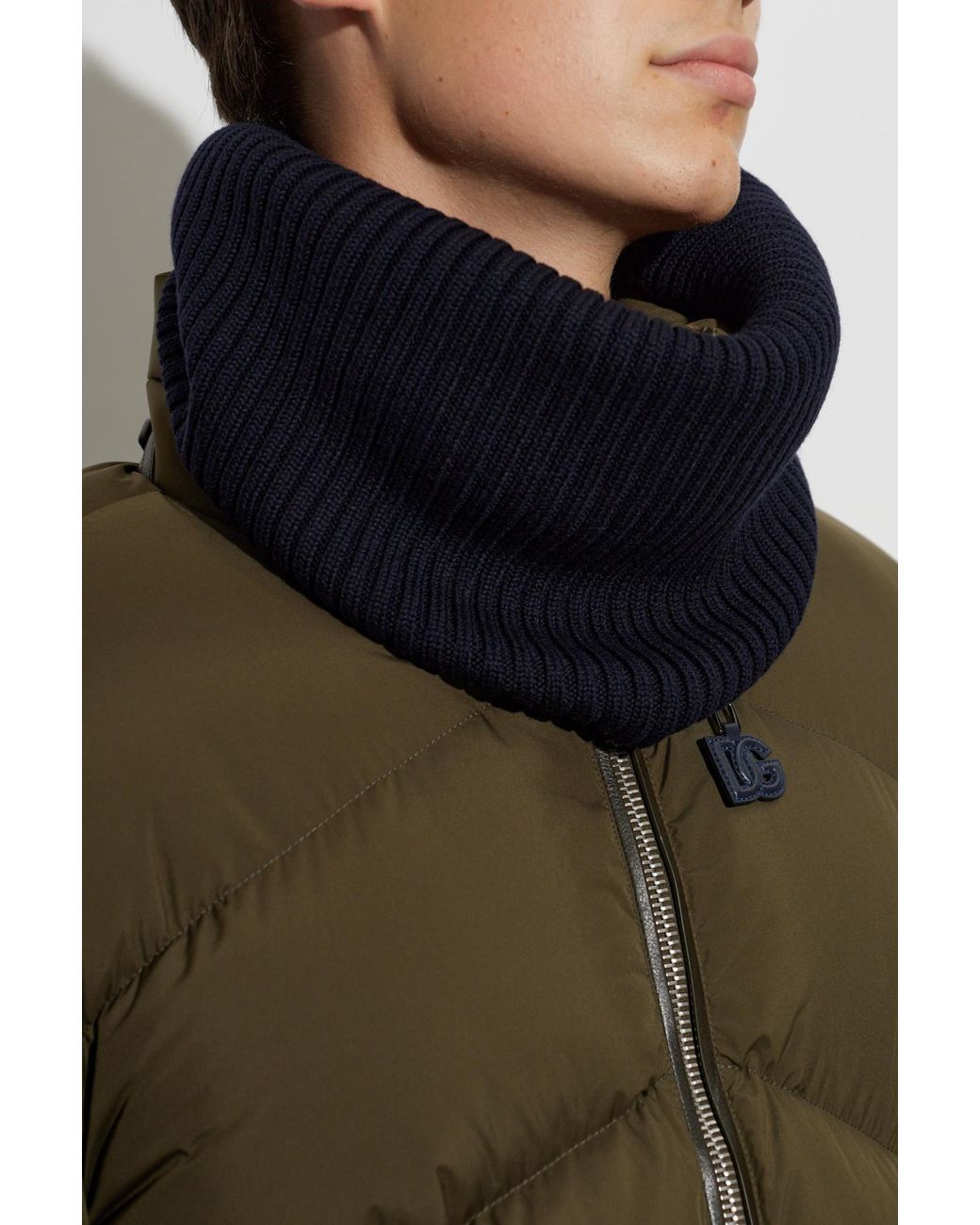 Dolce & Gabbana Black Woolen Snood for men
