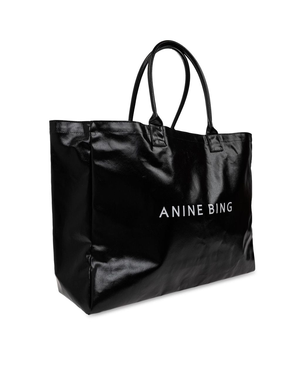 Anine Bing Black "Leo Coated" Bag
