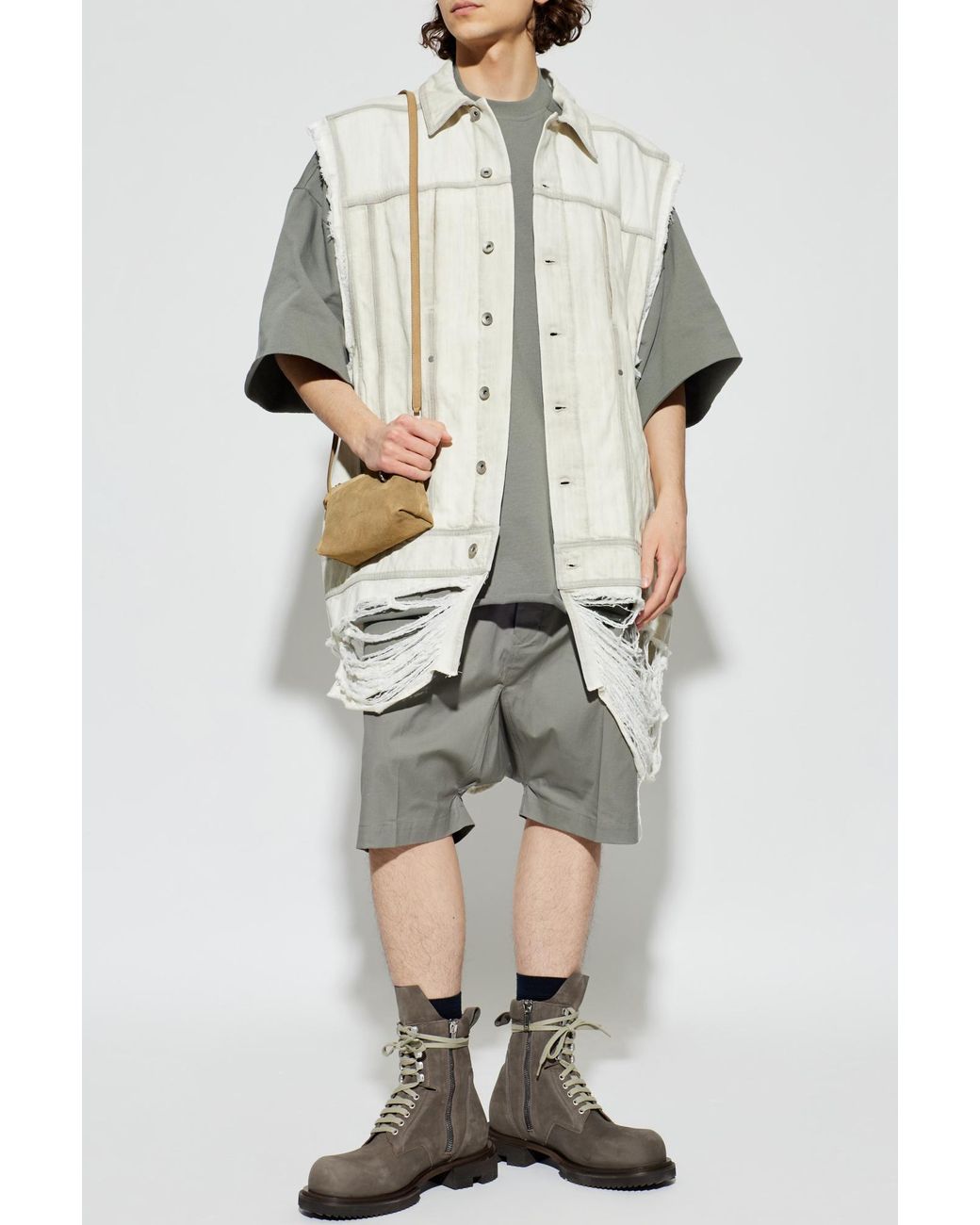 Rick Owens Gray 'Oversize' T-Shirt for men