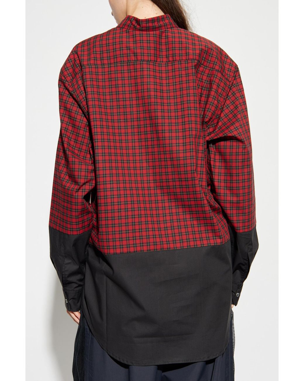 Vetements Red Shirt With Check Pattern