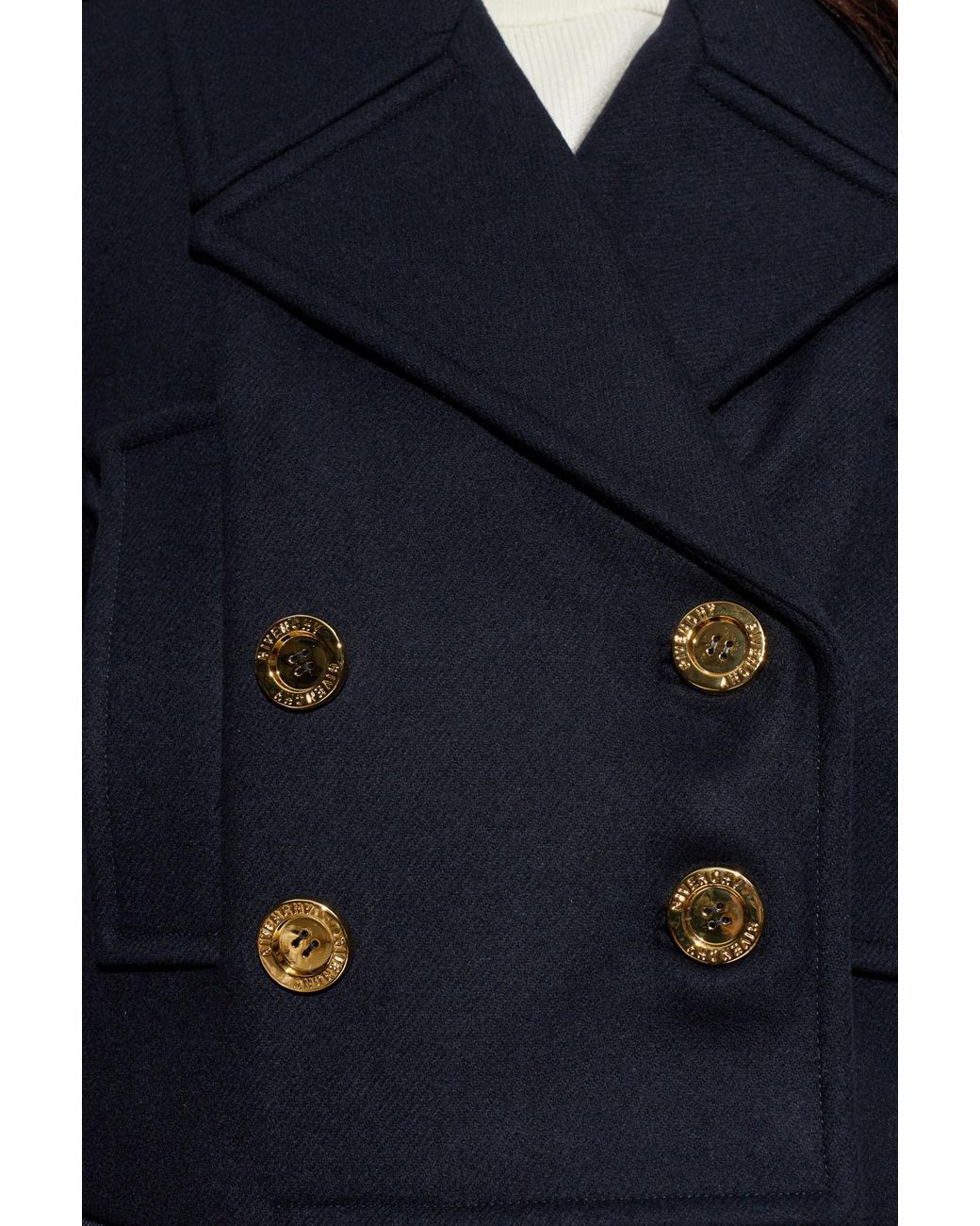 Givenchy Blue Wool Jacket With Epaulettes