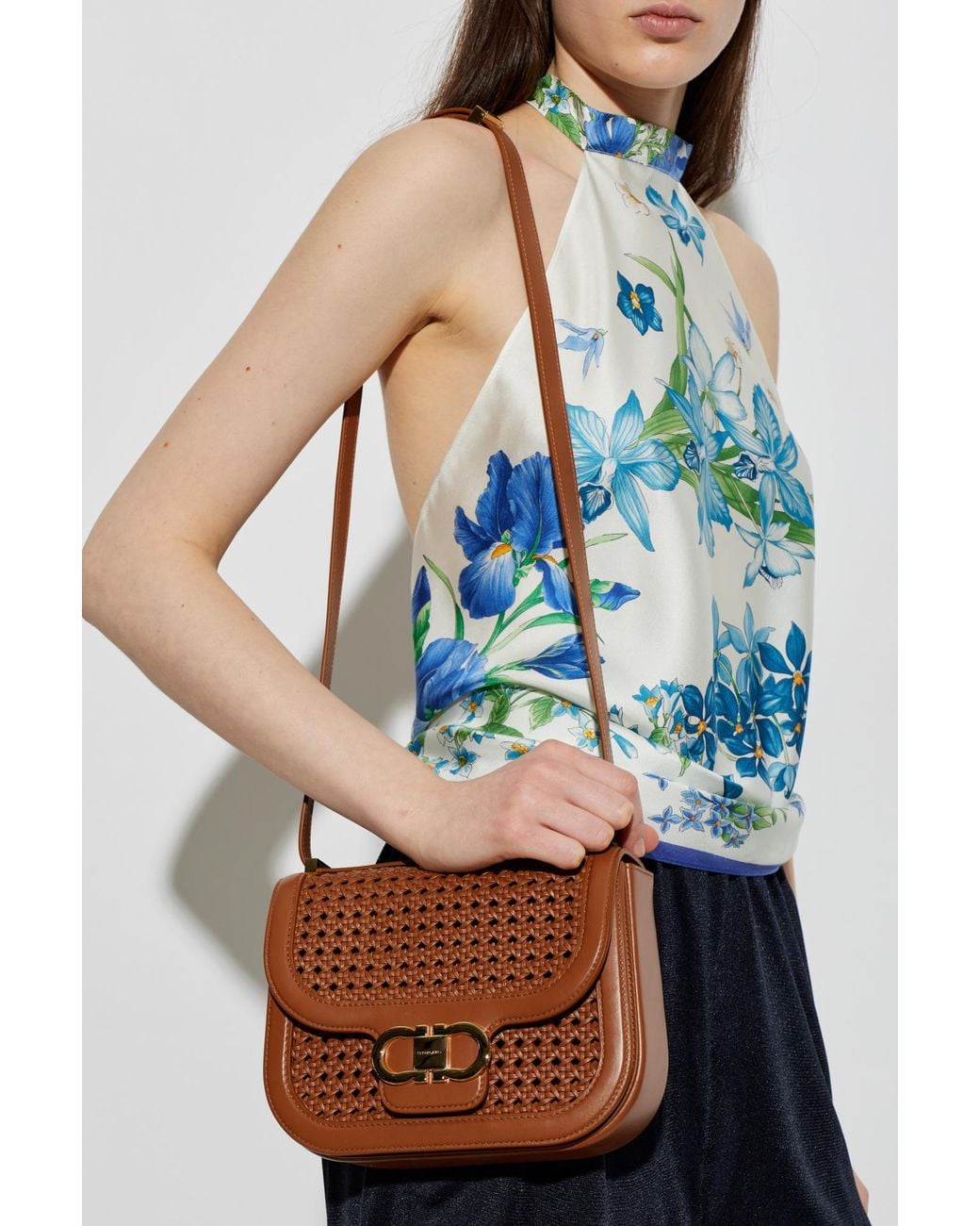 Ferragamo Brown Double Bag