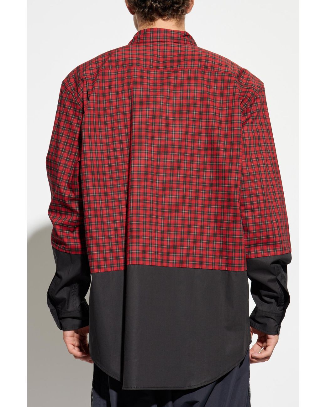 Vetements Red Shirt With Check Pattern