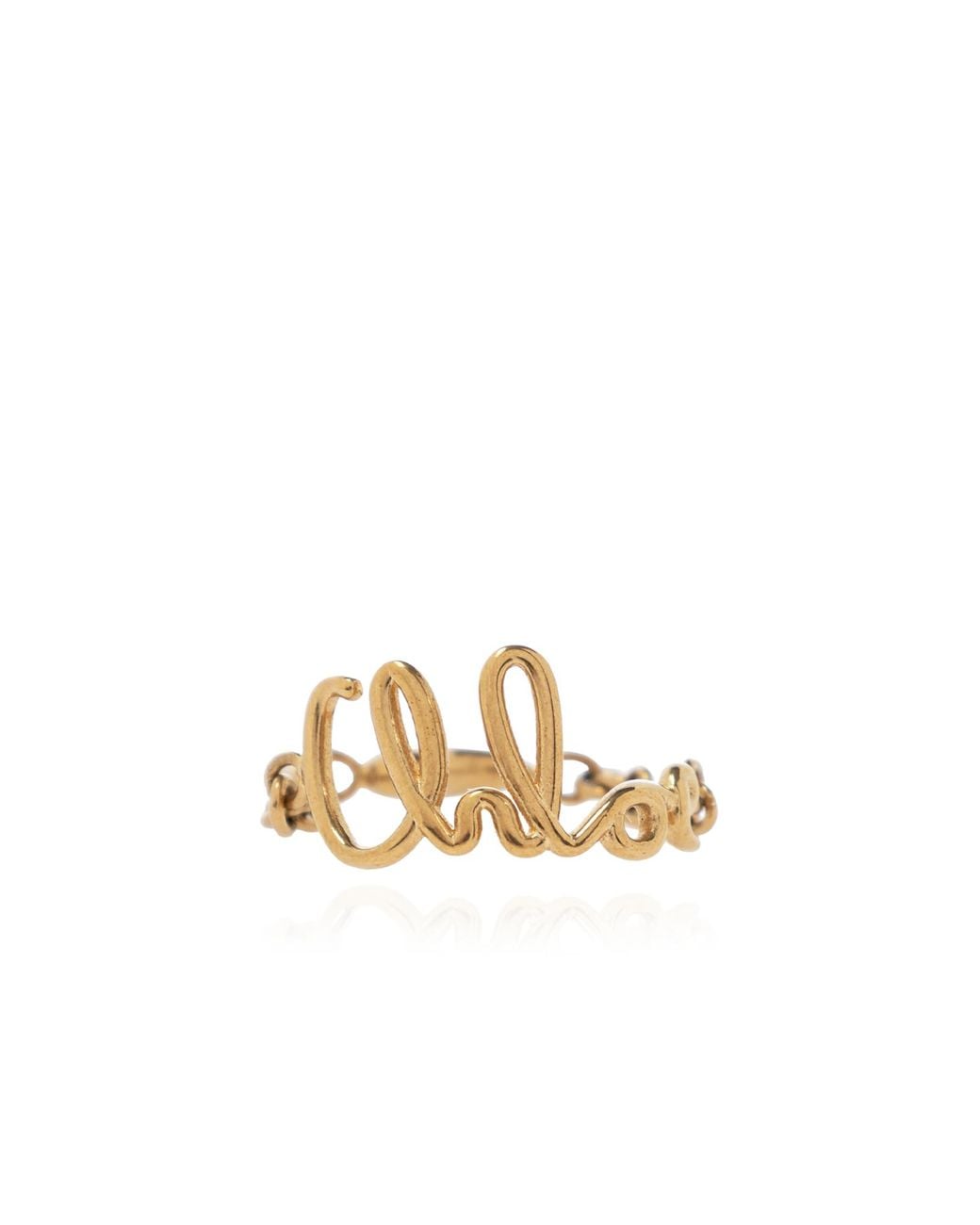 Chloé Black Ring With A Chain