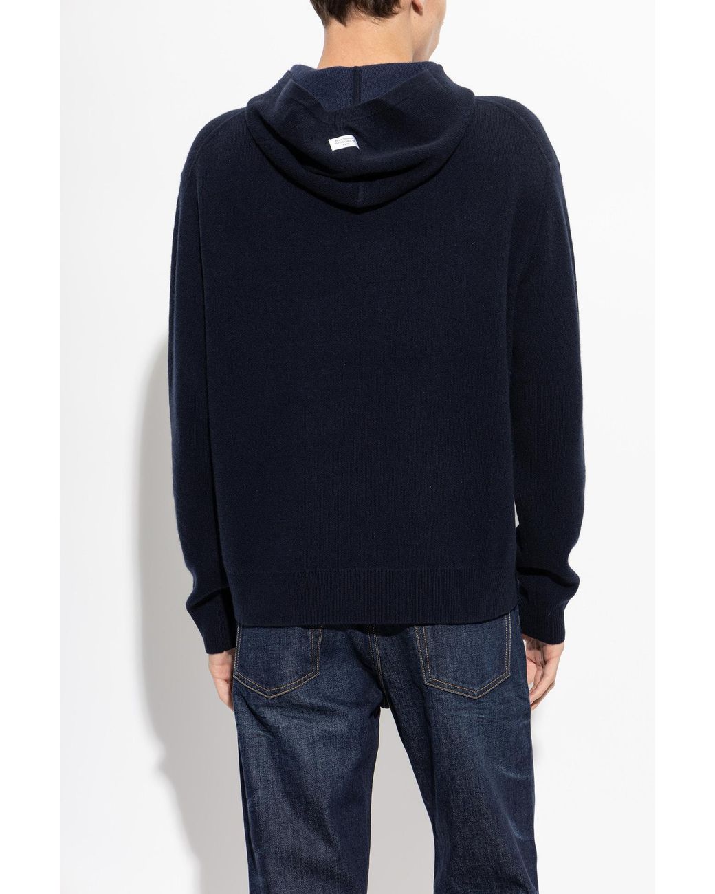 Acne Blue Cashmere Hoodie for men