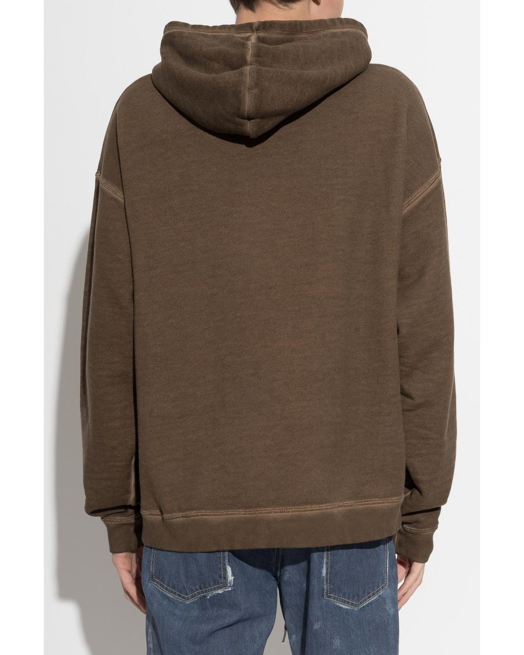 DSquared² Brown Cotton Logo Hoodie for men