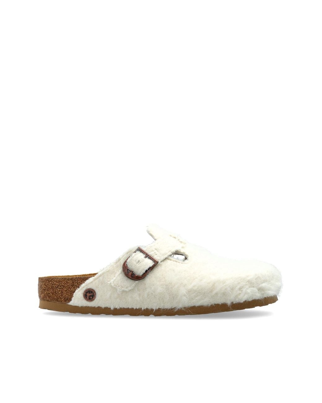 Birkenstock White Birkenstock X Cole Bennett Boston Wooly Moon Slides