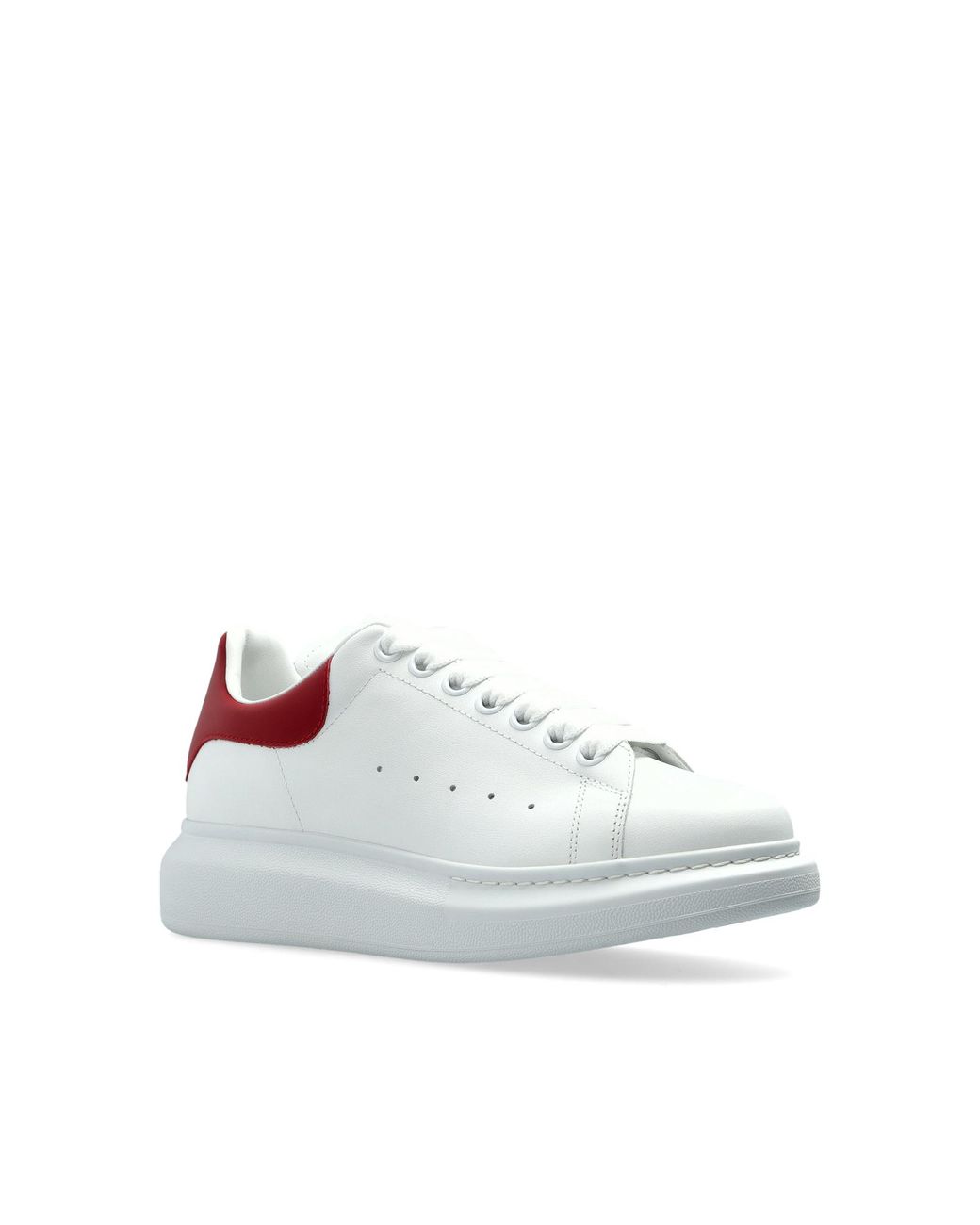 McQueen White Leather Shoes With Logo
