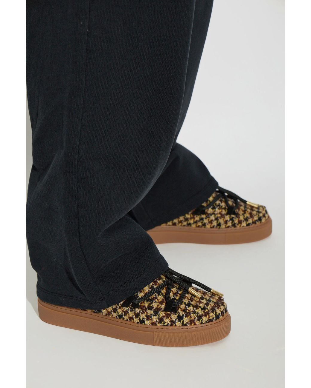 Inuikii Brown 'Plaid Low' Snow Boots