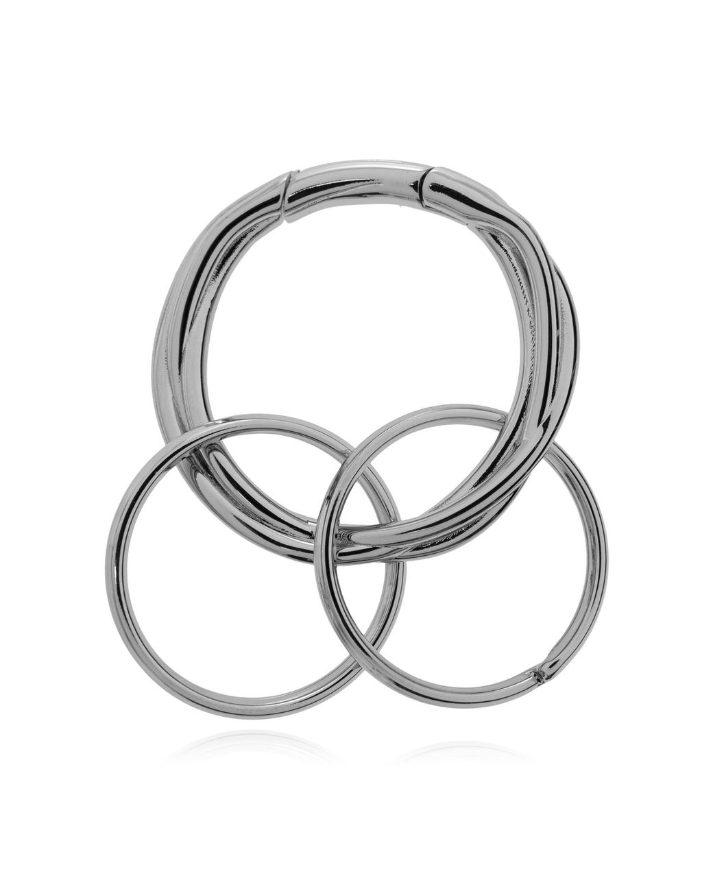 Jil Sander Metallic Brass Keychain for men