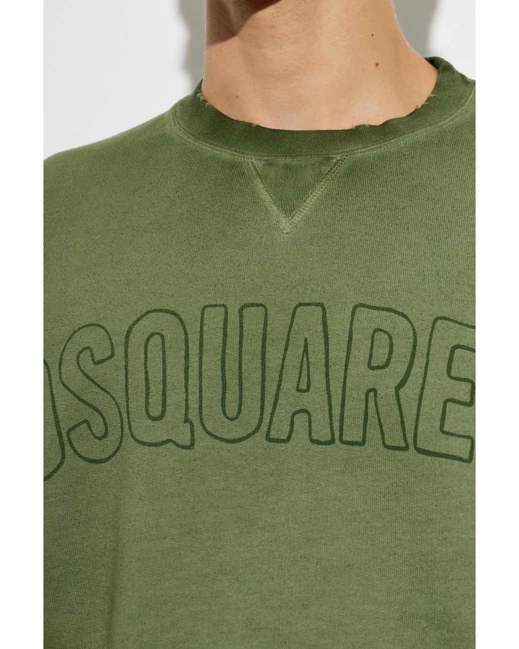 DSquared² Green Sweatshirt With Logo for men