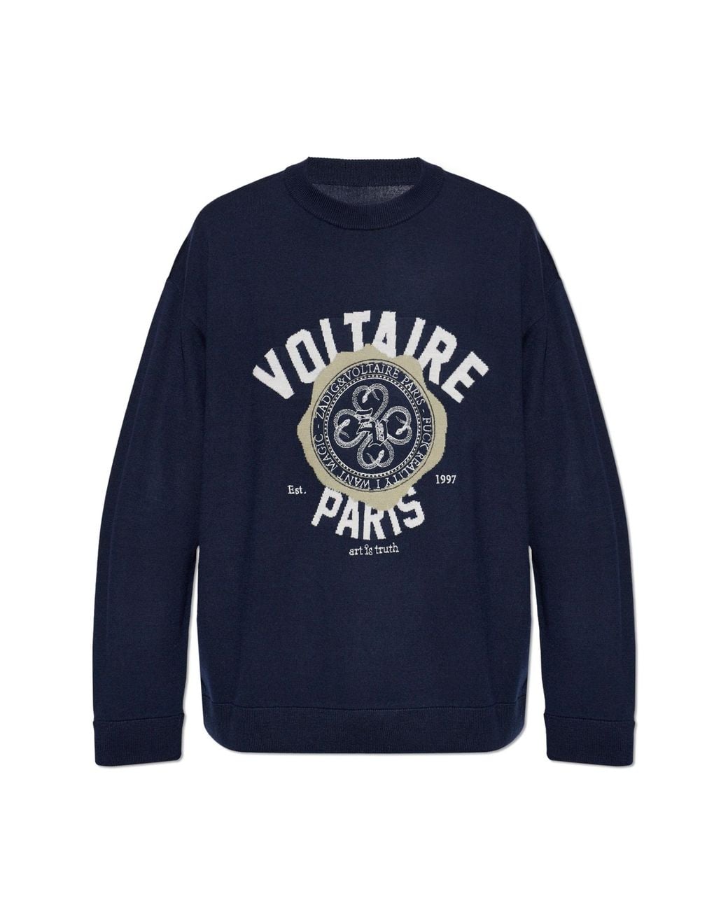 Zadig & Voltaire Blue Sweater "Swonny" for men