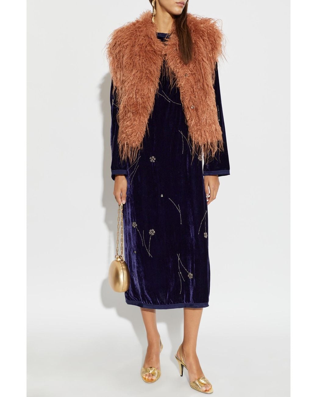 Forte_forte Brown Faux Fur Vest