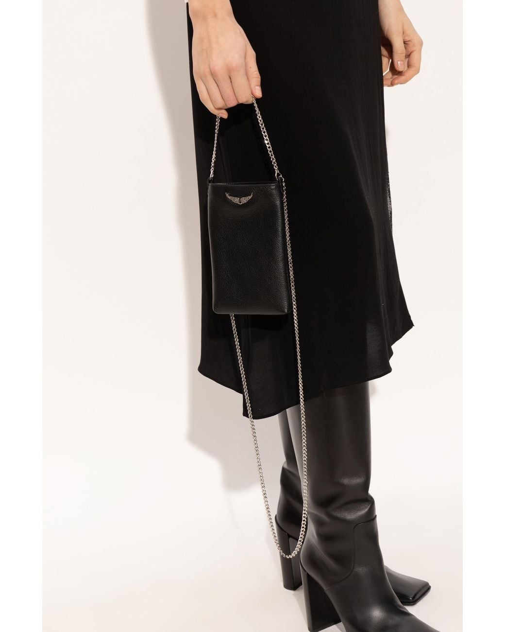 Zadig & Voltaire Black "Rock" Phone Case On A Belt