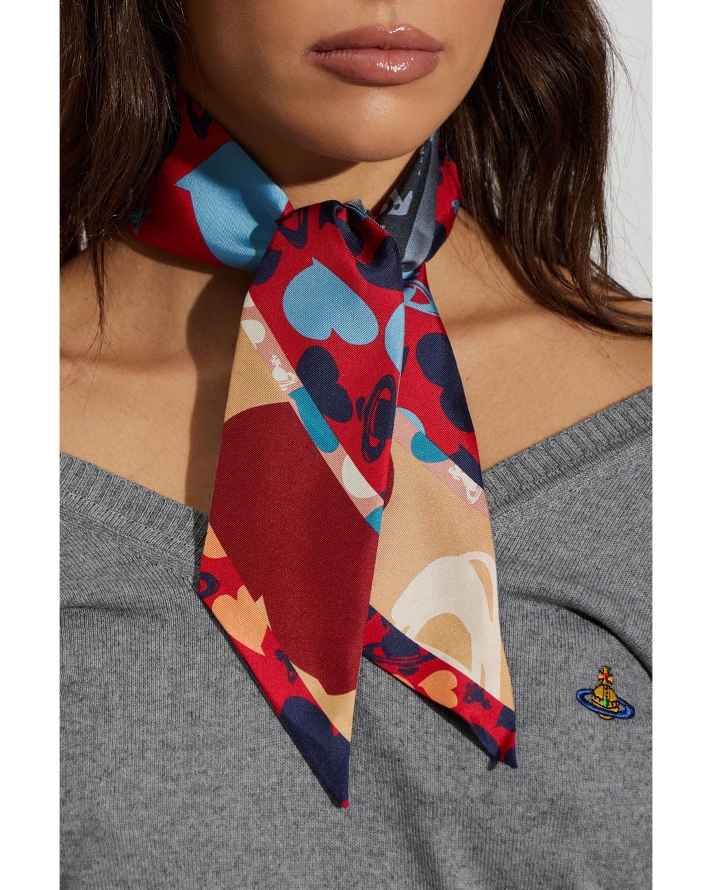 Vivienne Westwood Blue Silk Scarf