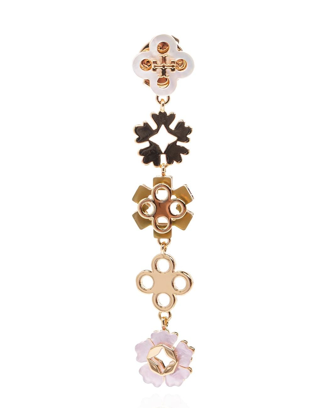 Tory Burch White Mother-Of-Pearl Earrings