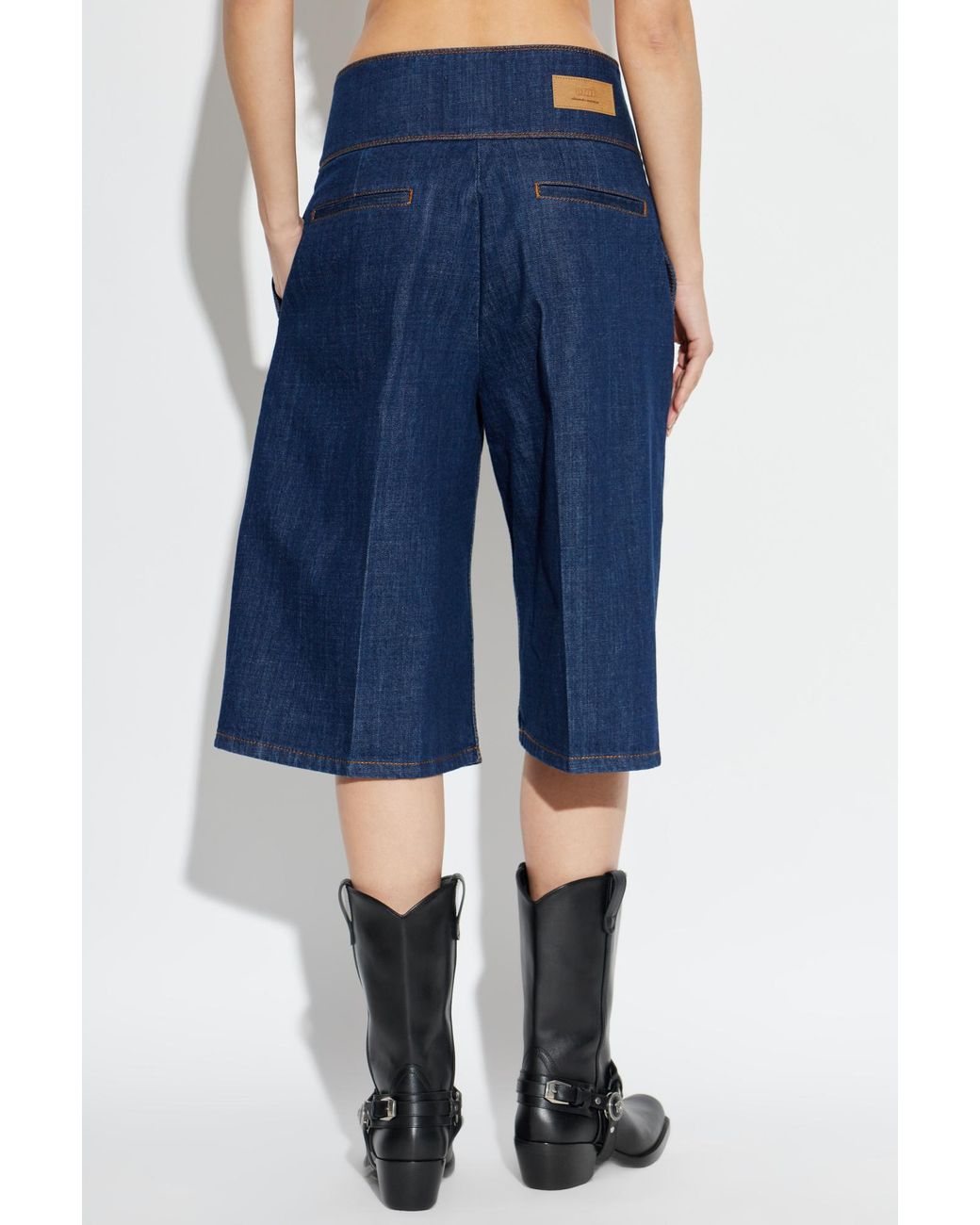 AMI Blue Denim Shorts