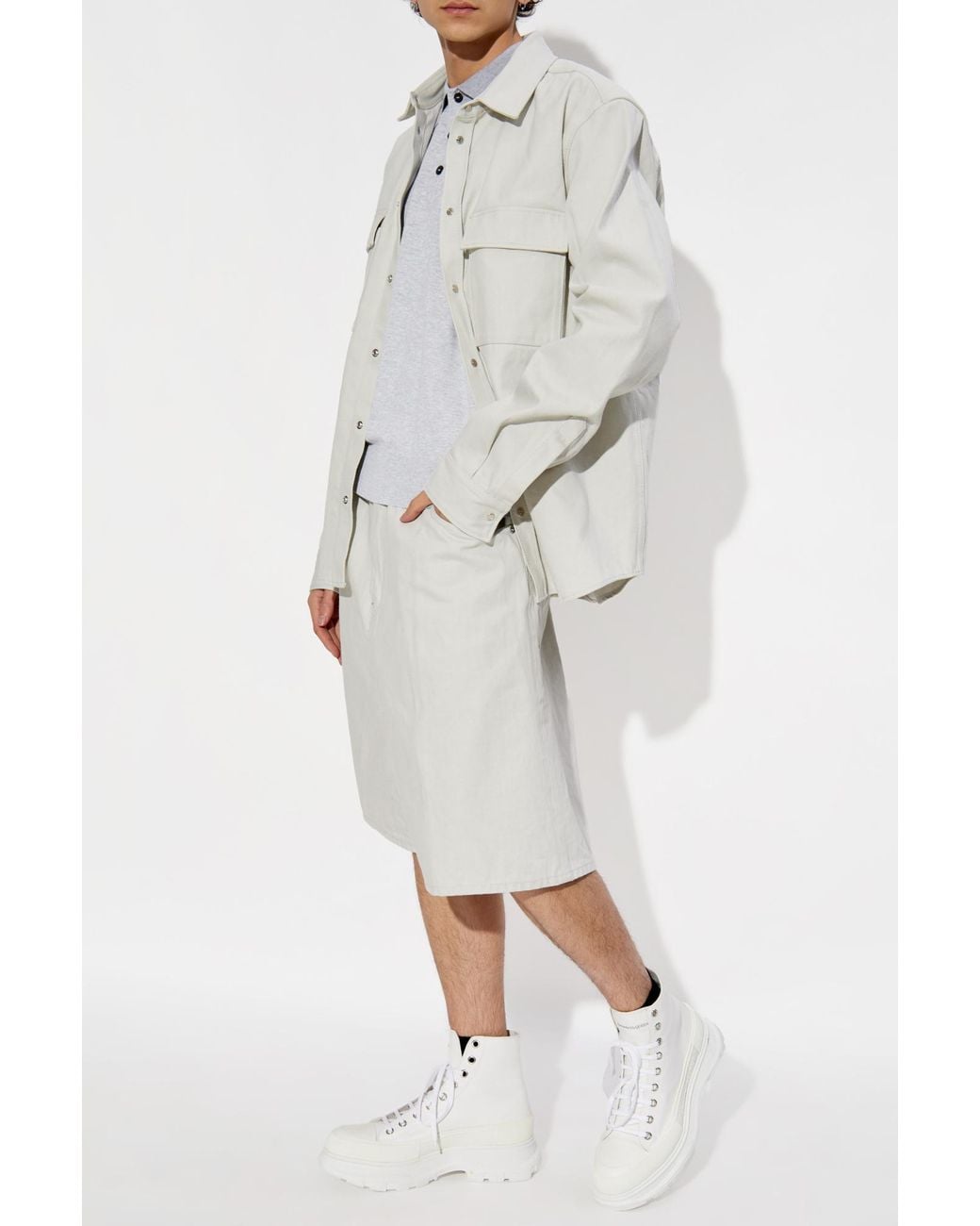 DSquared² White Denim Shorts for men