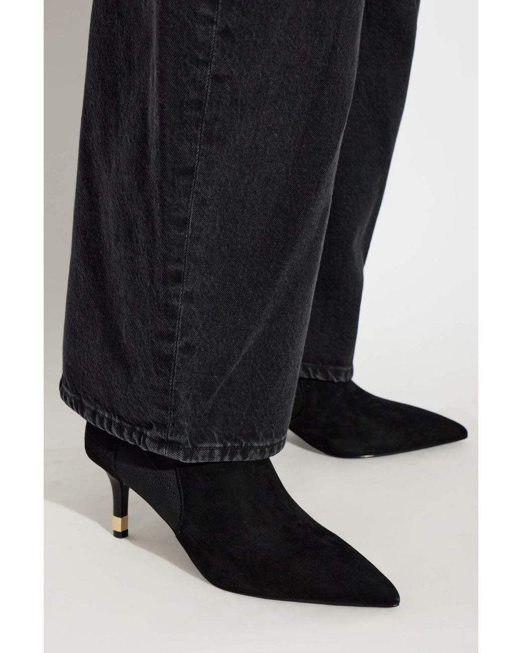 Furla Black 'Aria' Heeled Ankle Boots