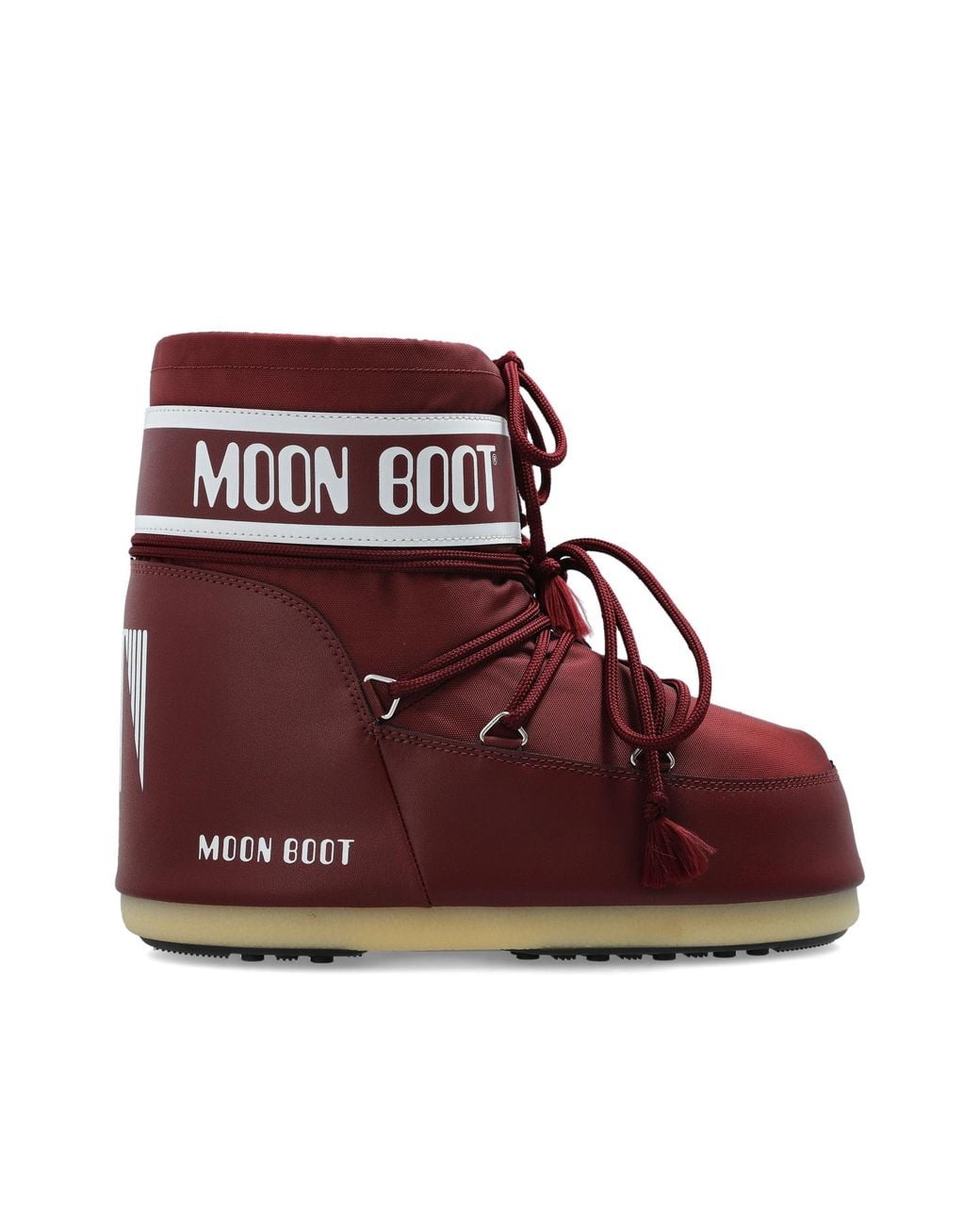 Moon Boot Red 'Mb Icon Low Nylon' Snow Boots