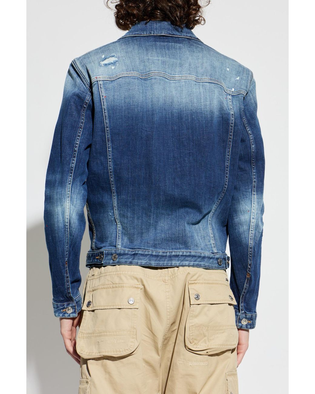 DSquared² Blue Denim Jacket With 'Vintage' Effect for men