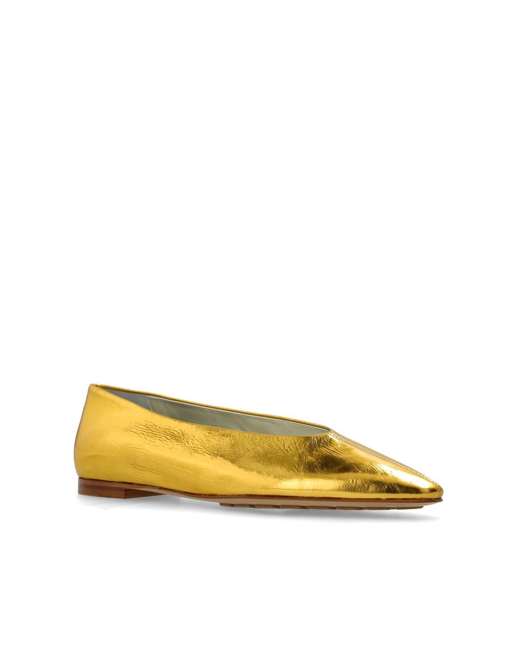Bottega Veneta Metallic Ballerinas Sofia