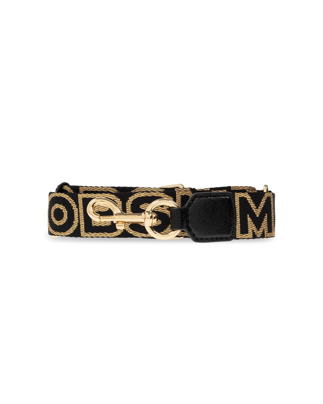Marc Jacobs Black Bag Strap With Logo