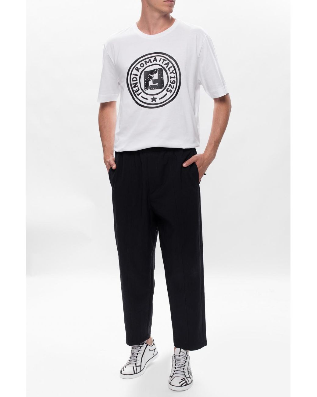 Fendi X Joshua Vides Roma Sneakers in White for Men | Lyst Fendi X Joshua Vides Roma Sneakers in White for Men | Lyst