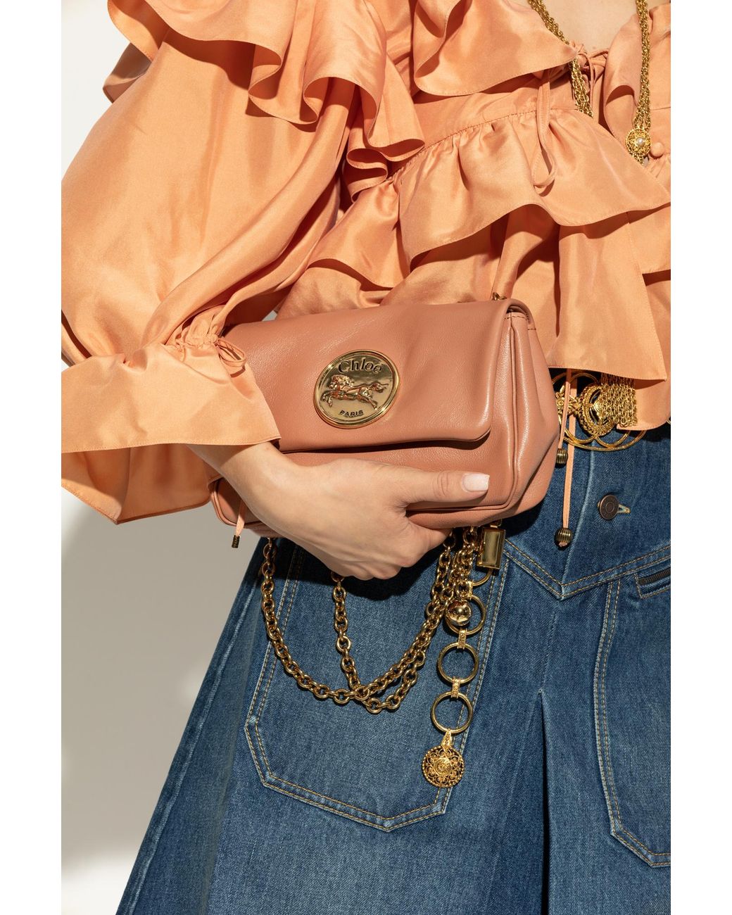 Chloé Pink 'Heritage Small' Shoulder Bag